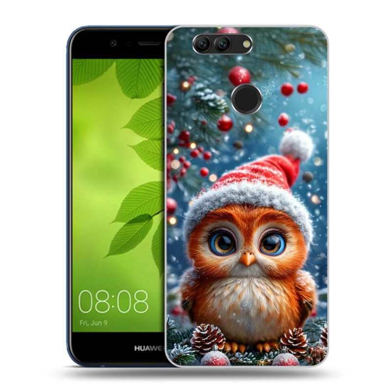 Силиконовый чехол на Huawei Nova 2 Plus с принтом Новый год Силиконовый чехол на Huawei Nova 2 Plus с принтом Новый год
