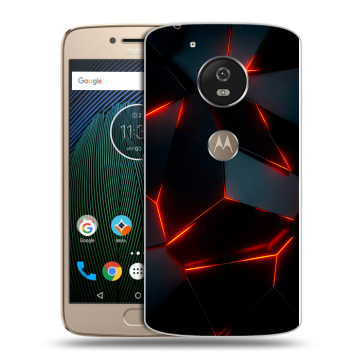 Силиконовый чехол на Motorola Moto G5s с принтом Яркие абстракции