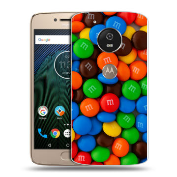 Силиконовый чехол на Motorola Moto G5s с принтом Конфеты