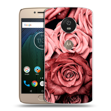 Силиконовый чехол на Motorola Moto G5s с принтом Цветы розы