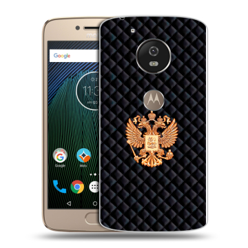 Силиконовый чехол на Motorola Moto G5s с принтом Герб России принт