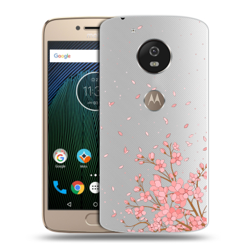 Силиконовый чехол на Motorola Moto G5s с принтом Ветка сакуры