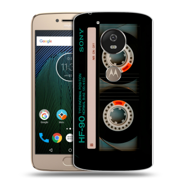 Силиконовый чехол на Motorola Moto G5s с принтом Кассета