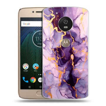 Силиконовый чехол на Motorola Moto G5s с принтом Мрамор