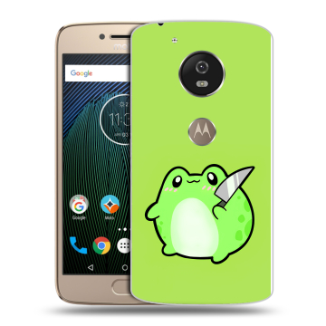 Силиконовый чехол на Motorola Moto G5s с принтом Лягушенок