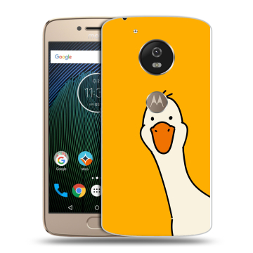 Силиконовый чехол на Motorola Moto G5s с принтом Утка