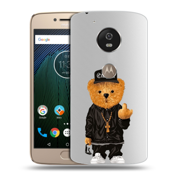 Силиконовый чехол на Motorola Moto G5s с принтом Мишка