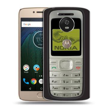 Силиконовый чехол на Motorola Moto G5s с принтом Ретро Нокия