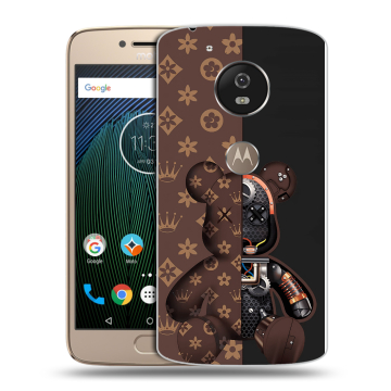 Силиконовый чехол на Motorola Moto G5s с принтом Луи робот