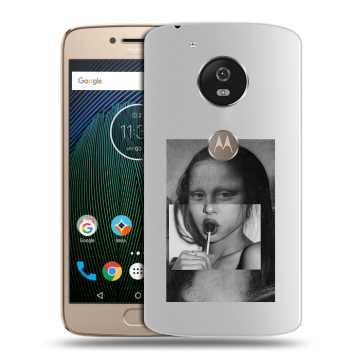 Силиконовый чехол на Motorola Moto G5s с принтом Мона Лиза