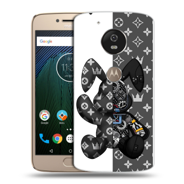 Силиконовый чехол на Motorola Moto G5s с принтом Луи робот