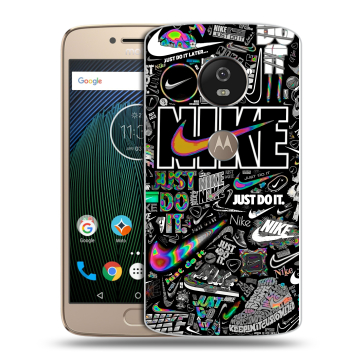 Силиконовый чехол на Motorola Moto G5s с принтом Найк
