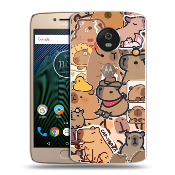 Силиконовый чехол на Motorola Moto G5s с принтом капибара