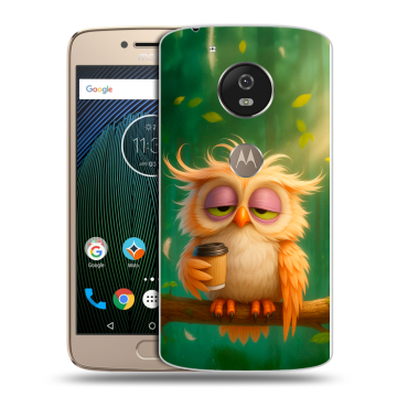Силиконовый чехол на Motorola Moto G5s с принтом сова