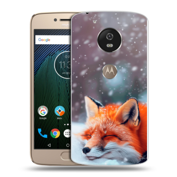 Силиконовый чехол на Motorola Moto G5s с принтом лиса