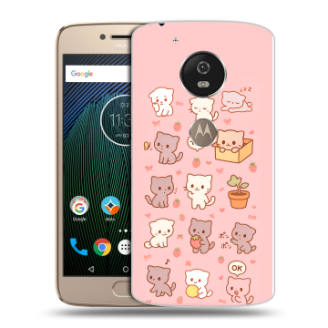 Силиконовый чехол на Motorola Moto G5s с принтом Hello Kitty Хелоу Кити
