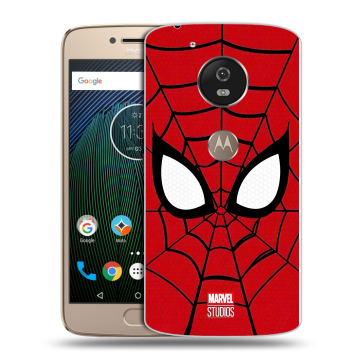 Силиконовый чехол на Motorola Moto G5s с принтом человек паук spiderman