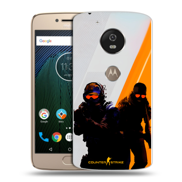 Силиконовый чехол на Motorola Moto G5s с принтом Контер страйк Counter strike