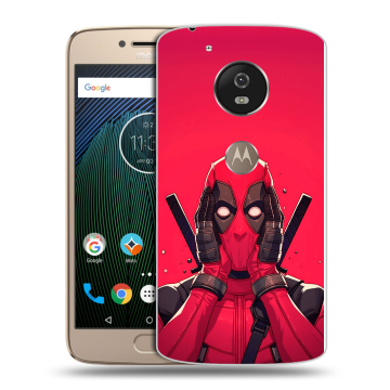 Силиконовый чехол на Motorola Moto G5s с принтом Дедпул Deadpool