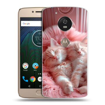 Силиконовый чехол на Motorola Moto G5s с принтом котята котики