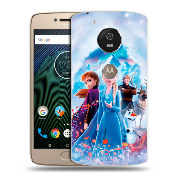Силиконовый чехол на Motorola Moto G5s с принтом Холодное сердце Frozen