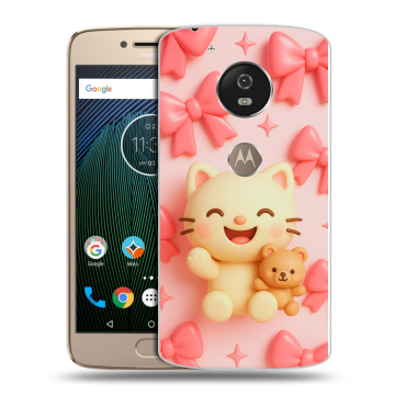 Силиконовый чехол на Motorola Moto G5s с принтом для девочек