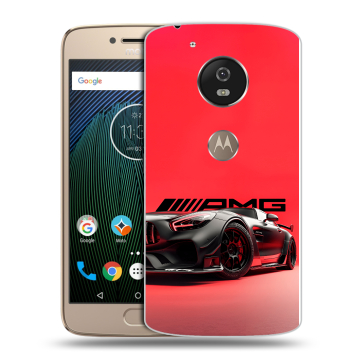 Силиконовый чехол на Motorola Moto G5s с принтом Мерседес Mercedes AMG