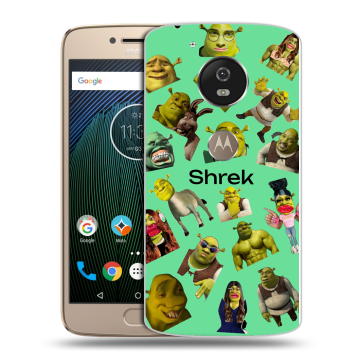Силиконовый чехол на Motorola Moto G5s с принтом Шрек Shrek