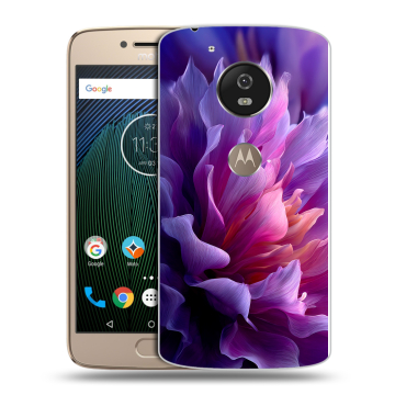 Силиконовый чехол на Motorola Moto G5s с принтом женский цветы