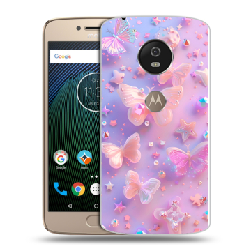 Силиконовый чехол на Motorola Moto G5s с принтом Бабочки