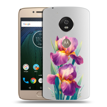 Силиконовый чехол на Motorola Moto G5s с принтом Цветы орхидеи