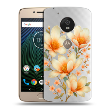 Силиконовый чехол на Motorola Moto G5s с принтом Цветы