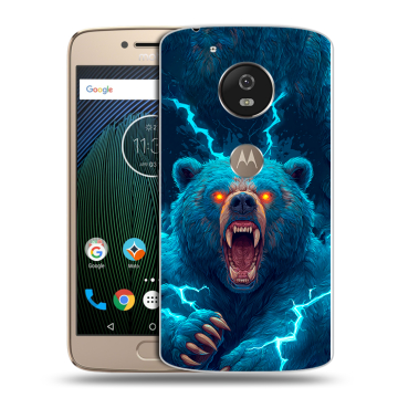 Силиконовый чехол на Motorola Moto G5s с принтом Медведь