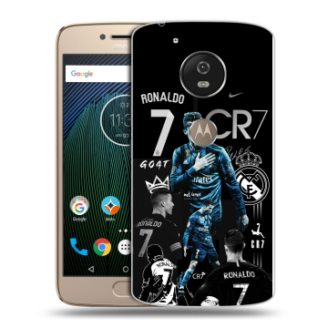 Силиконовый чехол на Motorola Moto G5s с принтом Реал Роналдо