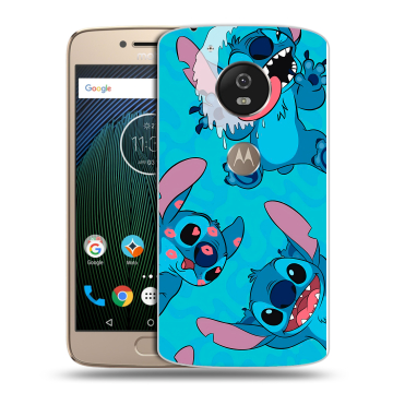Силиконовый чехол на Motorola Moto G5s с принтом Лило и Стич