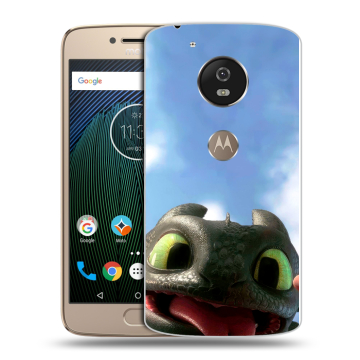 Силиконовый чехол на Motorola Moto G5s с принтом Как приручить дракона