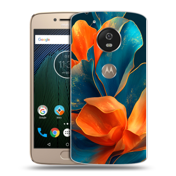Силиконовый чехол на Motorola Moto G5s с принтом Цветы