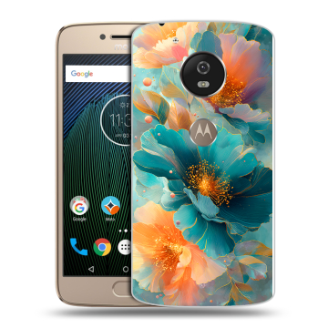 Силиконовый чехол на Motorola Moto G5s с принтом Цветы