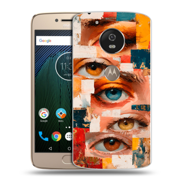 Силиконовый чехол на Motorola Moto G5s с принтом Модный принт