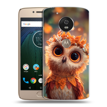 Силиконовый чехол на Motorola Moto G5s с принтом Милая сова