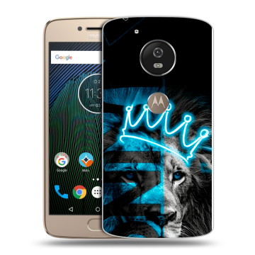 Силиконовый чехол на Motorola Moto G5s с принтом Король лев