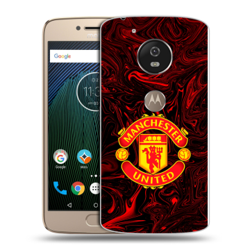 Силиконовый чехол на Motorola Moto G5s с принтом Manchester United