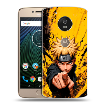 Силиконовый чехол на Motorola Moto G5s с принтом Naruto Наруто