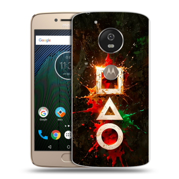 Силиконовый чехол на Motorola Moto G5s с принтом Squid Game Игра кальмара