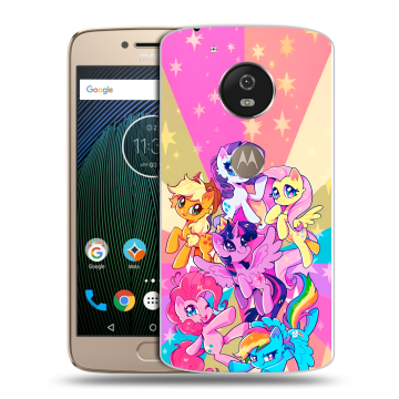 Силиконовый чехол на Motorola Moto G5s с принтом My little pony Дружба чудо