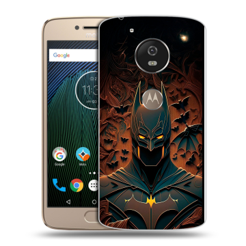 Силиконовый чехол на Motorola Moto G5s с принтом Batman Бэтмен