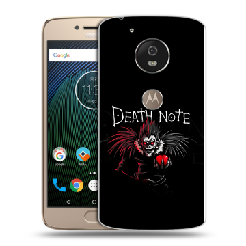 Силиконовый чехол на Motorola Moto G5s с принтом Death note Тетрадь смерти