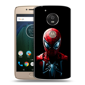 Силиконовый чехол на Motorola Moto G5s с принтом Spiderman Человек паук