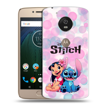 Силиконовый чехол на Motorola Moto G5s с принтом Лило и Стич