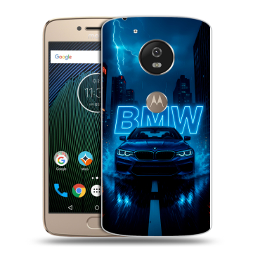 Силиконовый чехол на Motorola Moto G5s с принтом BMW БМВ